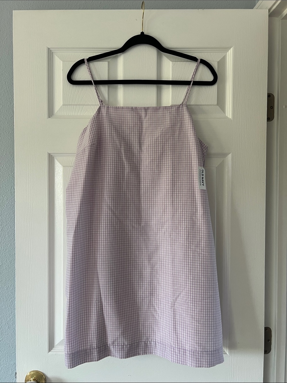 Old Navy Lavender Gingham Spaghetti-Strap Dress